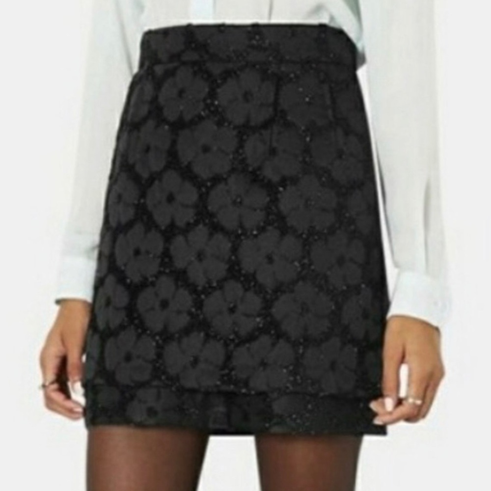 Topshop Black Mini Skirt